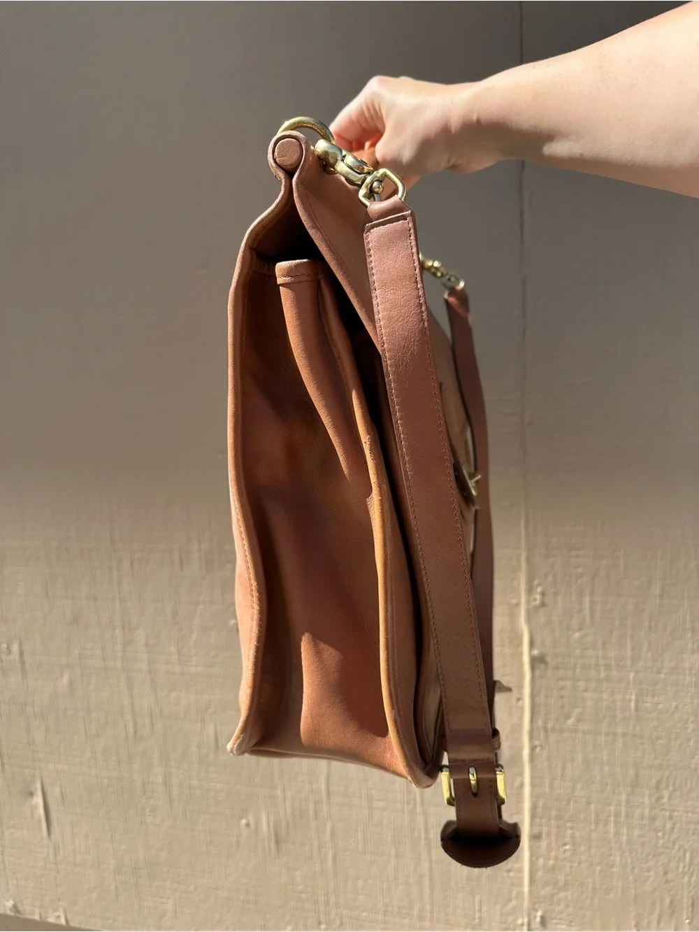 Vintage Coach Beekman briefcase in British tan #5266